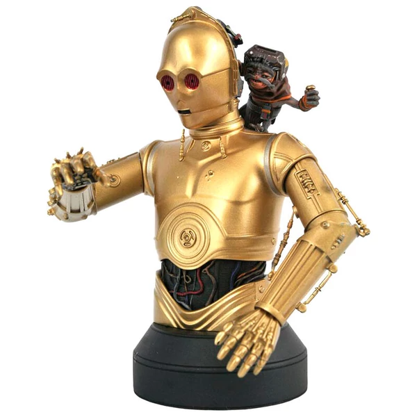 Star Wars IX. epizód C-3PO és Babu Frik mellszobor 15 cm