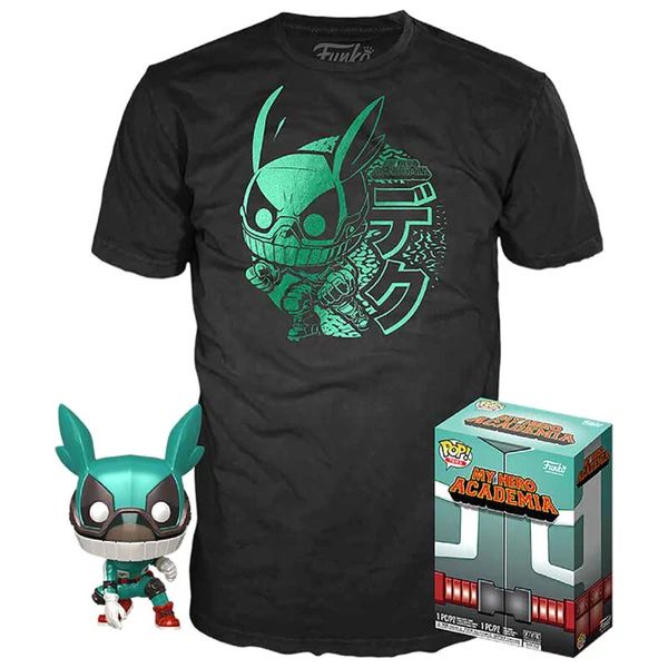 My Hero Academia Deku sisakkal POP figura és póló szett