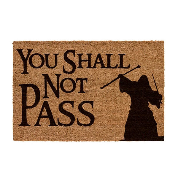 A Gyűrűk Ura 'Itt úgysem mész át' lábtörlő