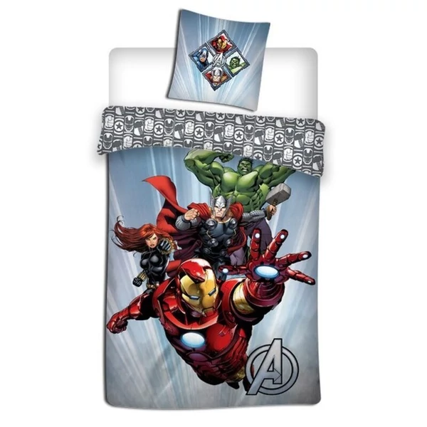 Marvel Bosszúállók mikroszálas ágyneműhuzat garnitúra, 90-es ágyhoz