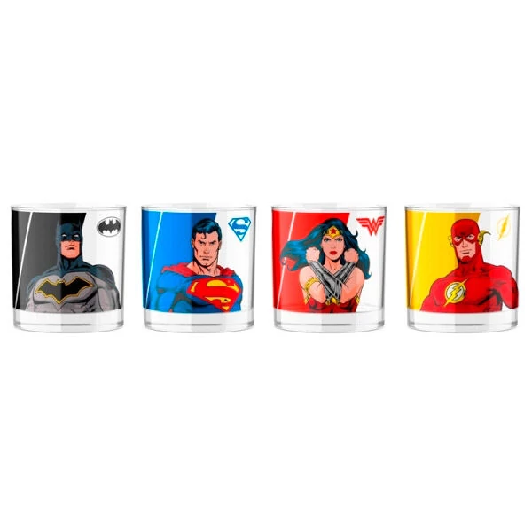DC Comics Szuperhősök 4 db-os felespohár készlet