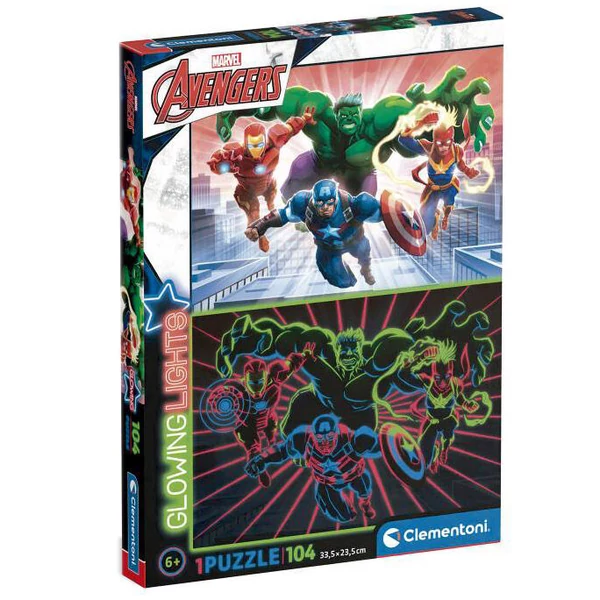 Marvel Bosszúállók világító kirakós 104 db-os