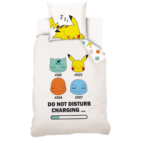 Pokemon prémium pamut ágyneműhuzat 90-es ágyhoz