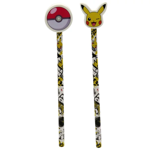 Pokemon Pikachu ceruza radírral, többféle