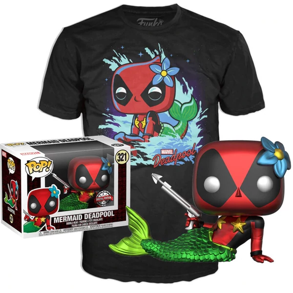 POP & Tee szett Marvel Deadpool Sellő Exkluzív L