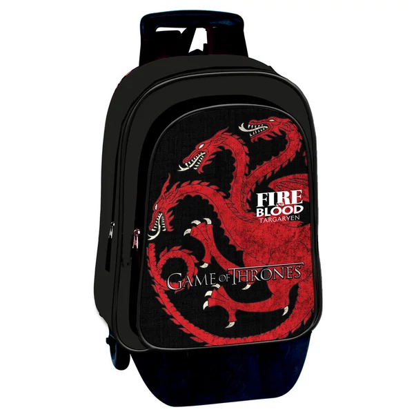 Trónok harca Fire and Blood Targaryen gurulós bőrönd, 42 cm
