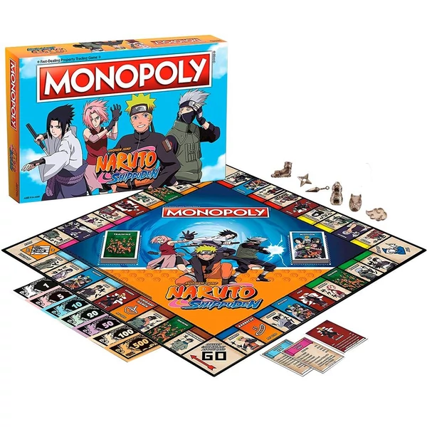 Spanyol nyelvű Naruto Shippuden Monopoly társasjáték