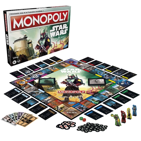 Star Wars Boba Fett Monopoly társasjáték (spanyol nyelvű)