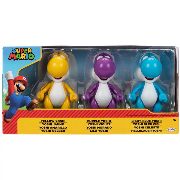 Super Mario Bros Yoshi 3 darabos figuracsomag 10 cm