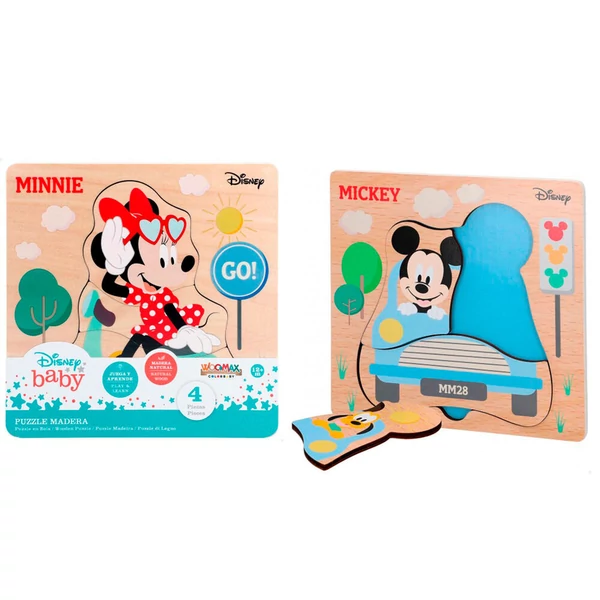 Disney Mickey és Minnie válogatott fa puzzle