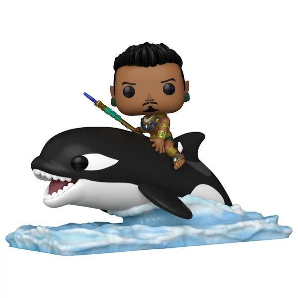 POP figura Marvel Fekete Párduc Wakanda Forever Namor kardszárnyú delfinnel
