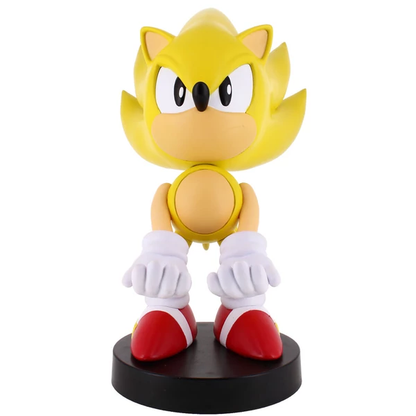 Sonic Super Sonic figura tartókonzol Cable guy 21cm