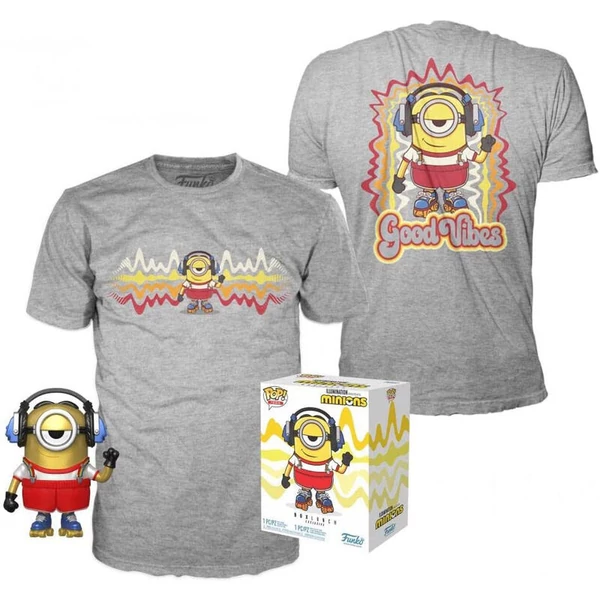 POP & Tee szett Minionok Görkoris Stuart Metál Exkluzív XL