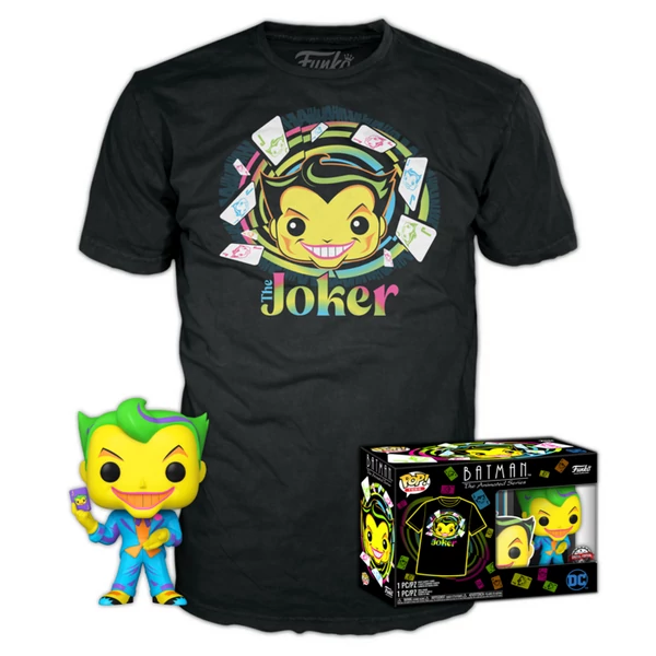 POP figura & póló szett DC Comics Batman Joker Exkluzív