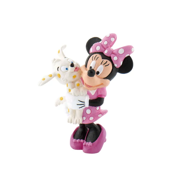 Disney Minnie kiskutyával figura 7 cm