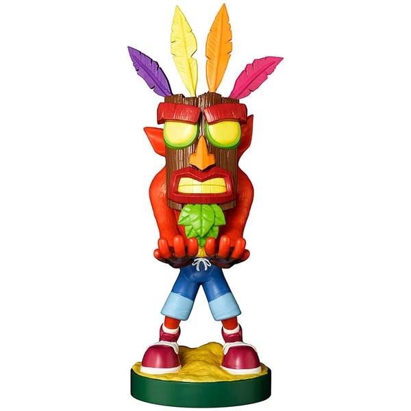 Crash Bandicoot Aku Aku figura tartókonzol Cable guy 20cm