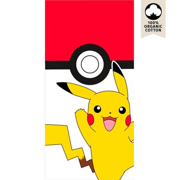 Pokémon Pikachu Pokélabda pamut strandtörölköző