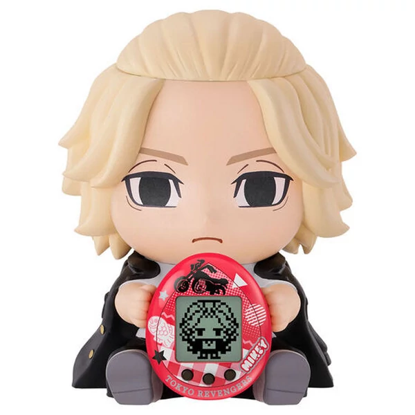 Tokyo Revengers Hugmy Tamagotchi + Manjiro tartófigura