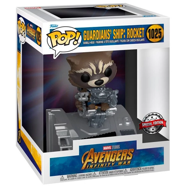 Funko POP! Deluxe Marvel A galaxis őrzői Rocket (Őrzők hajója) exkluzív figura