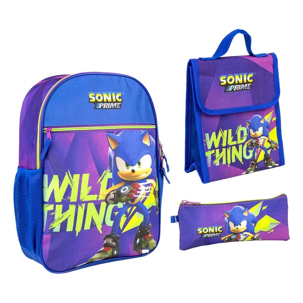 Sonic Prime tolltartó + uzsonnás doboz + hátizsák 42cm