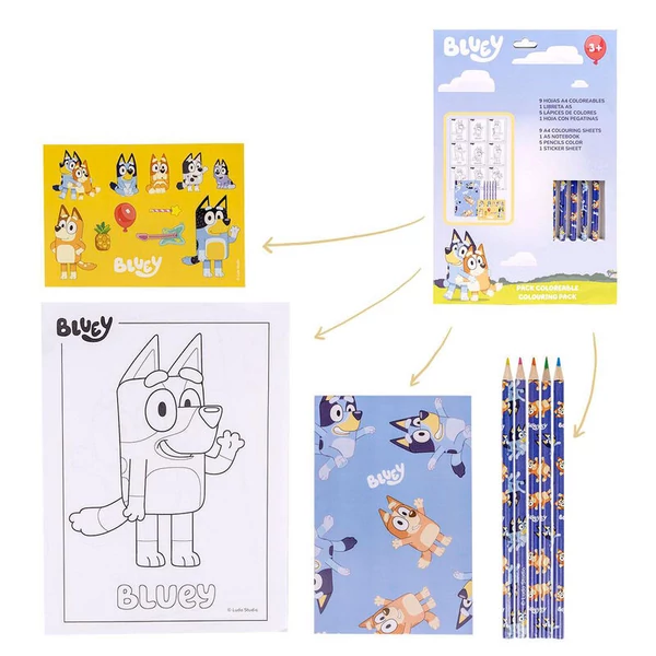 Bluey kifestő és írószer készlet