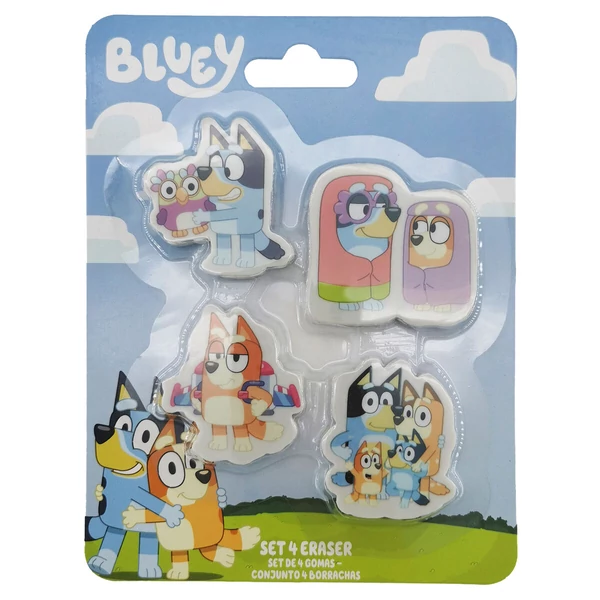 Bluey 4 db-os radír készlet