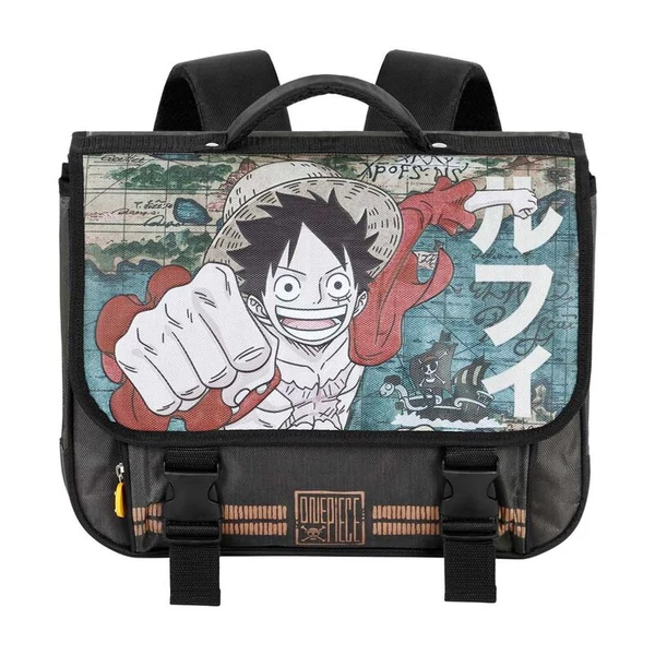 One Piece térkép mintás hátizsák iskolatáska