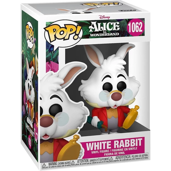 Disney Alice Csodaországban 70. évforduló Fehér Nyúl órával POP figura