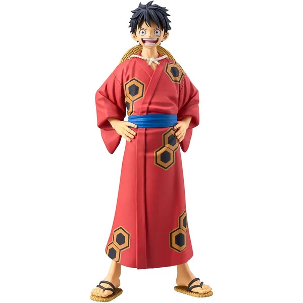 One Piece The Grandline Series Wanokuni Yukata Monkey D Luffy figura 16cm