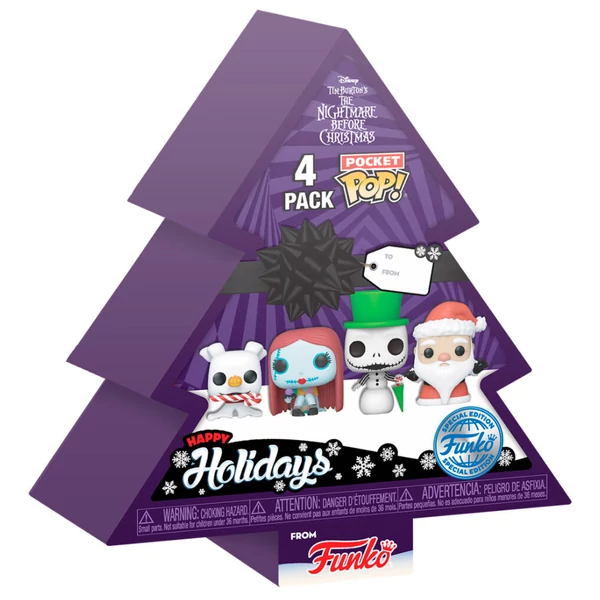 Pocket POP 4 db-os figura szett Disney Karácsonyi lidércnyomás Holiday Exkluzív