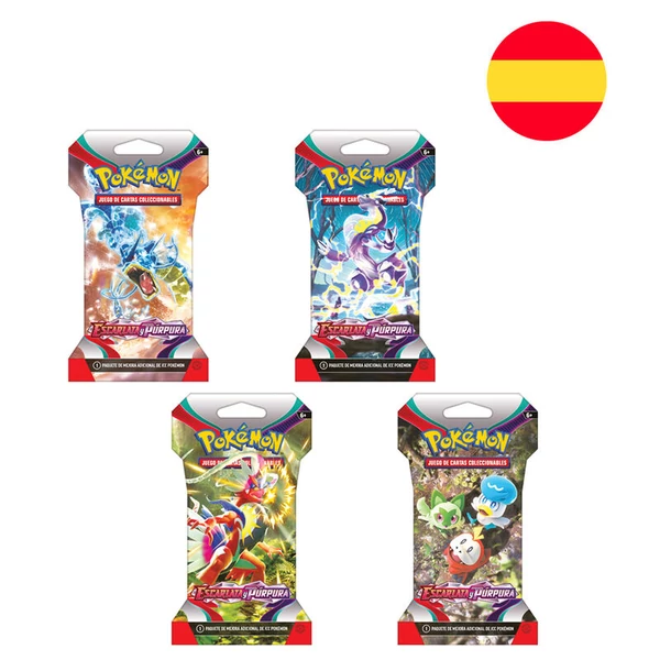 Spanyol Pokemon Scarlet & Violet gyűjtői kártyajáték csomag