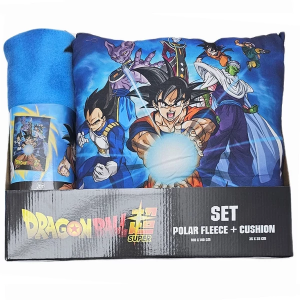 Dragon Ball Super polár takaró + díszpárna szett