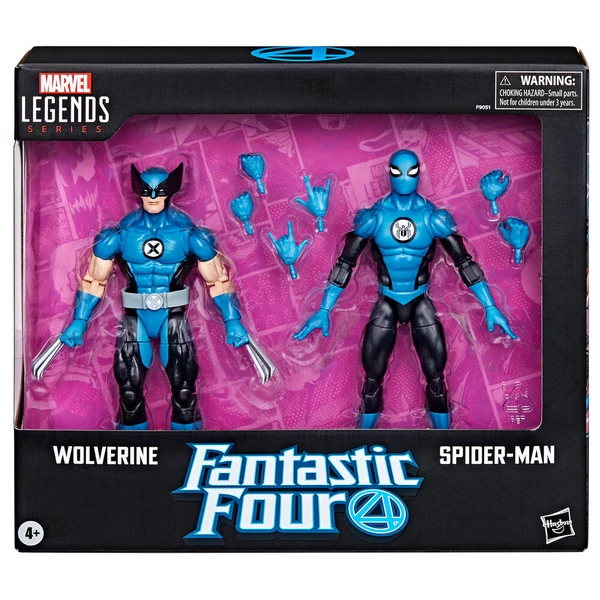Marvel Fantasztikus Négyes Rozsomák és Pókember 2-es figuracsomag 15 cm