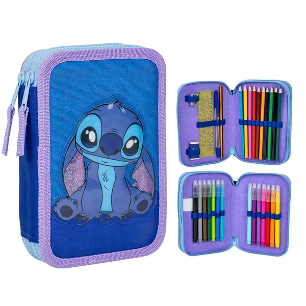 Disney Stitch kétrekeszes tolltartó