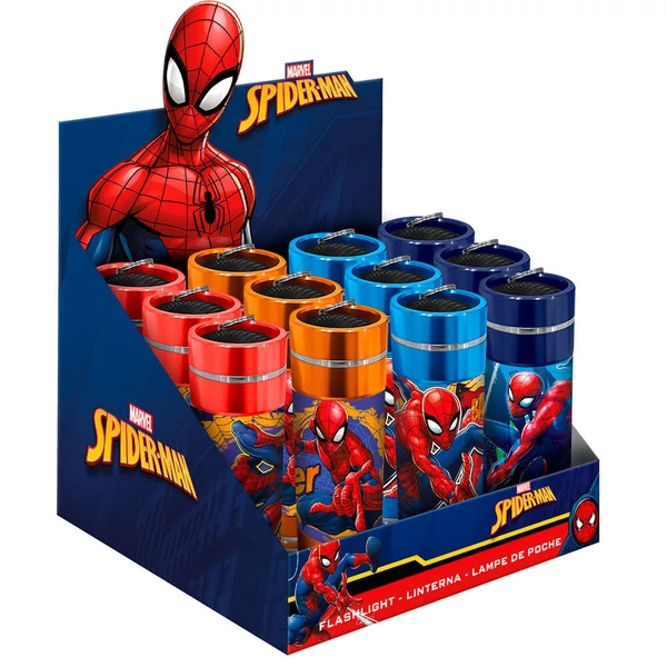 Marvel Pókember alumínium LED-es zseblámpa, többféle