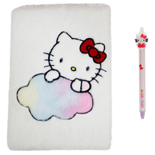 Hello Kitty plüss notesz + toll készlet