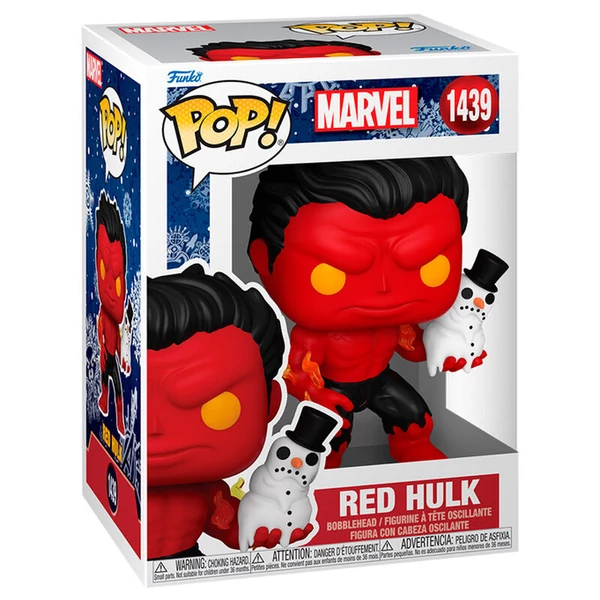 POP figura Marvel Red Hulk hóemberrel