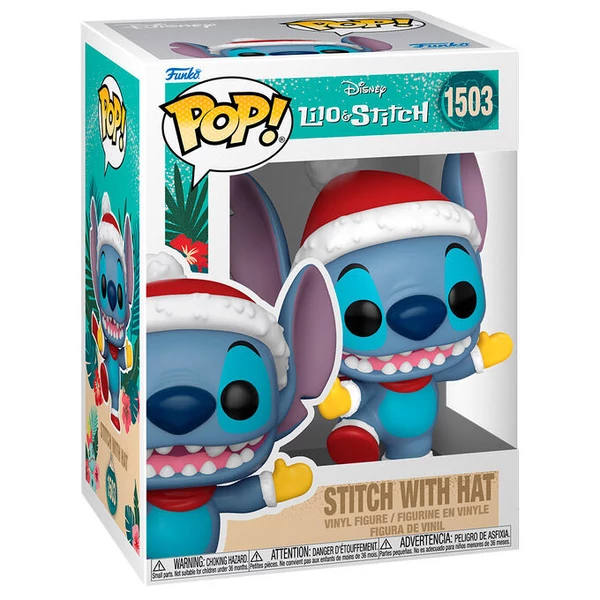 POP figura Disney Stitch mikulássapkában