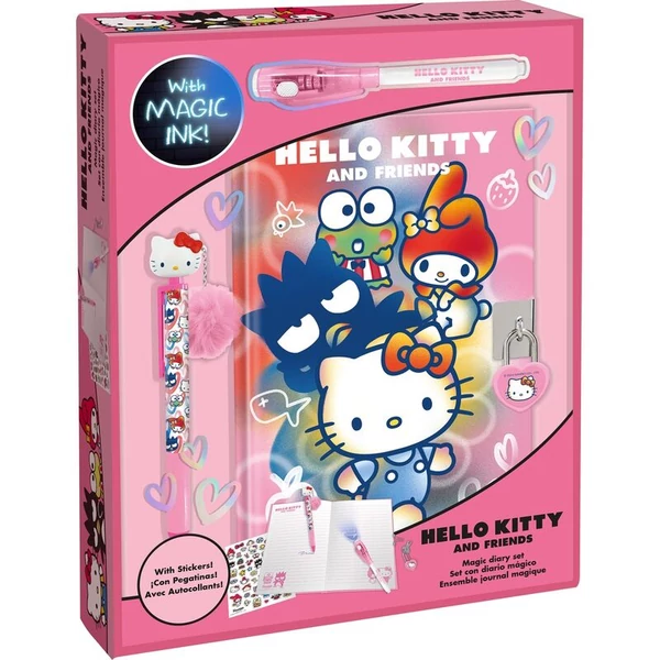 Hello Kitty napló + varázstoll + figurás toll