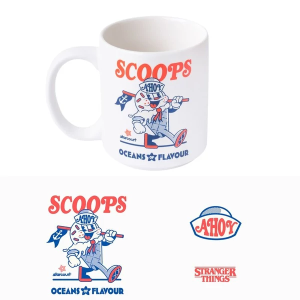 Stranger Things Scoops Ahoy bögre, 350 ml