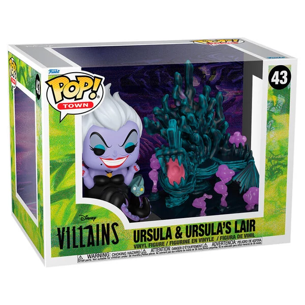 Disney Gonosztevők - Ursula és Ursula barlangja Funko POP Town figura