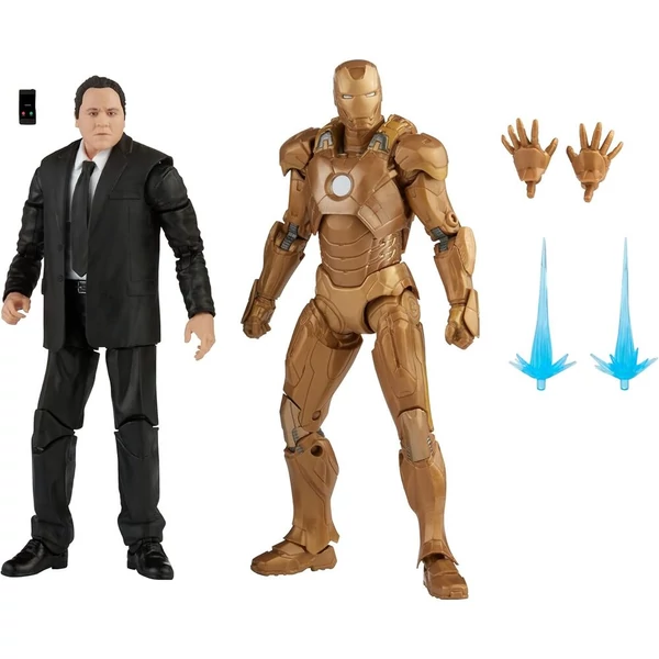Marvel The Infinity Saga Iron Man 3 Happy Hogan és Iron Man Mark XXI készlet 2 figura 15cm