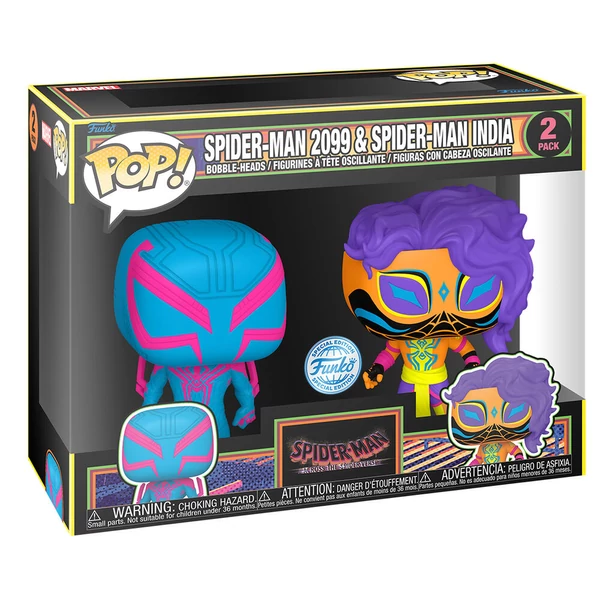 POP 2-es figura csomag Pókember - Pókember 2099 és Pókember India Exkluzív