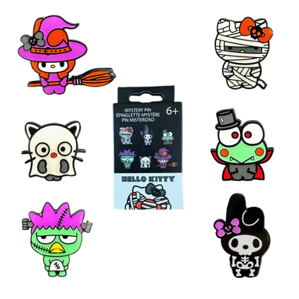 Loungefly válogatott meglepetés tűzzománc jelvény Sanrio Hello Kitty Halloween