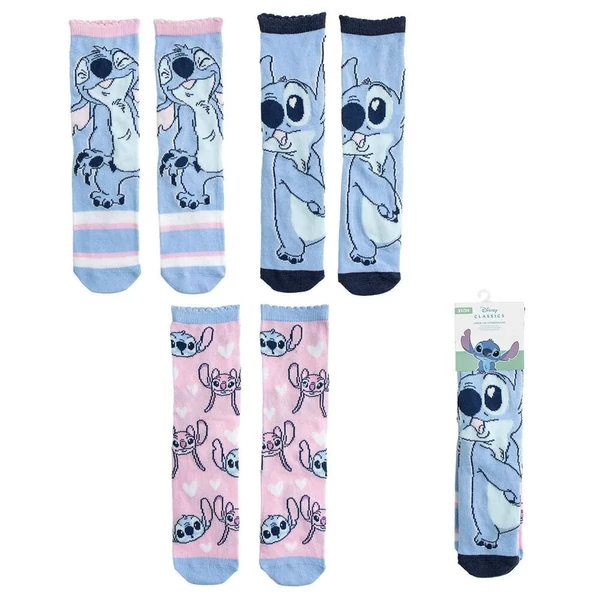 Disney Stitch 3 páras válogatott zokni csomag