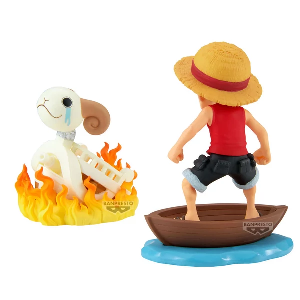 One Piece Luffy & Going Merry Log Stories figura 8cm