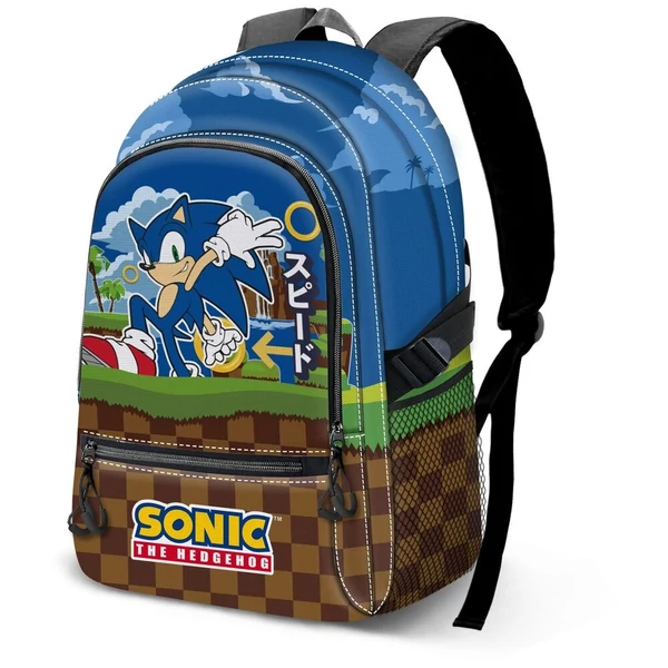 Sonic a sündisznó 'Greenhill' rögzíthető hátizsák 44cm