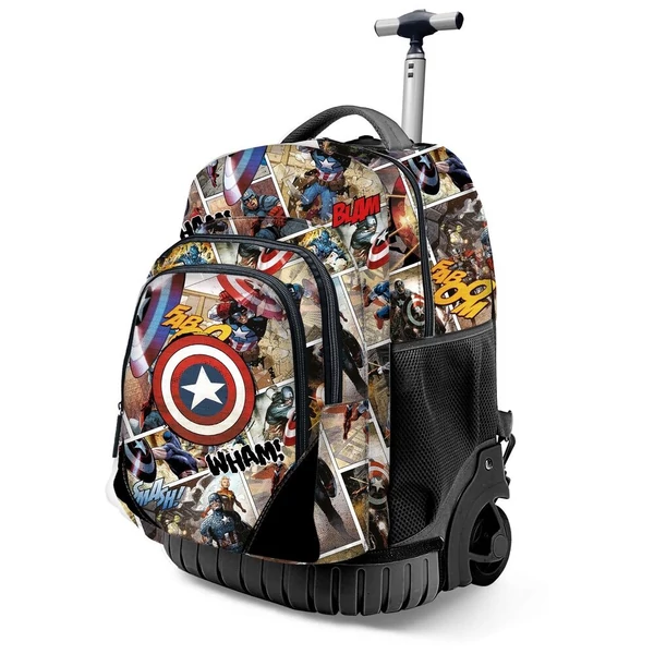 Marvel Amerika Kapitány Comic gurulós iskolatáska, 47 cm