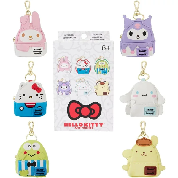 Loungefly Hello Kitty mini hátizsák kulcstartó meglepetés doboz