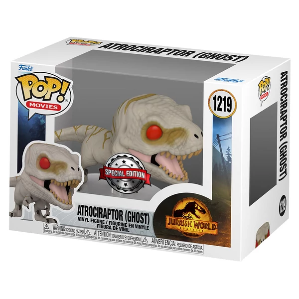 Jurassic World Atrociraptor Ghost Exclusive POP figura